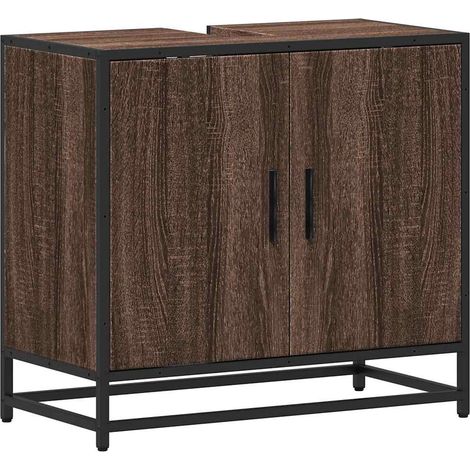 Maison Exclusive - Waschbeckenunterschrank Braun Eichen-Optik 65x