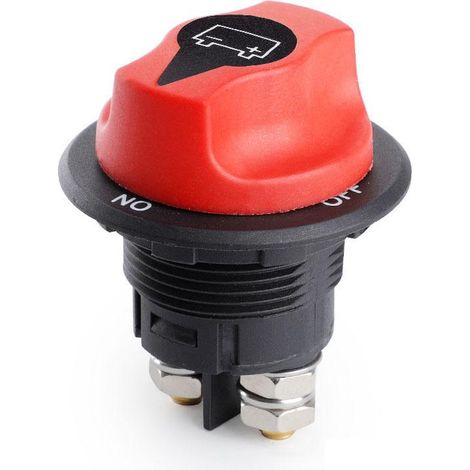 BEBUSINGOTO Coupe-Batterie Interrupteur d'isolateur de Batterie de Voiture,Commutateur Isolateur Batterie,Max 32V 100A CONT 150A INT Interrupteurs de Batterie pour Bateau RV Marine Yacht Moto Véhicul (1/5)