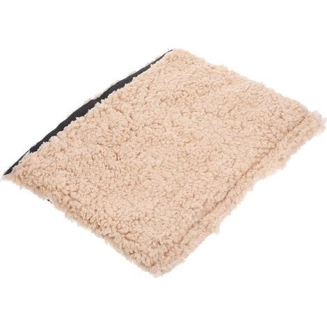 Couvre-accoudoirs Peluche pour Chaise De Bureau Housse Antidérapante Sherpa pour Fauteuil De Bureau Confortable Et Lavable Beige (1/5)