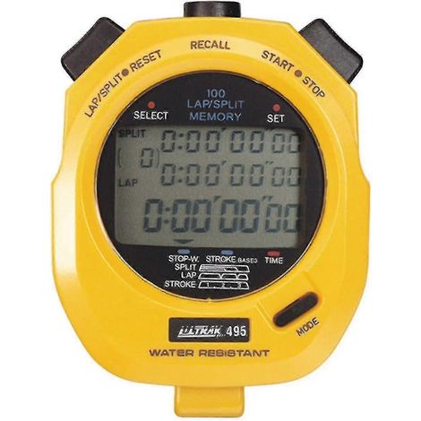 Chronomètre Ultrak 495-100 à mémoire double segment, jaune (WG) (1/5)