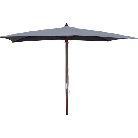 Sonnenschirm  grau, gerade, rechteckig 2,97 x 1,91 m PISE