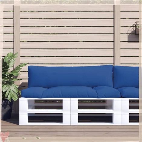 Coussins de palette - VINGVO - 360932 - Lot de 2 - Bleu - Polyester résistant UV et déperlant (1/5)