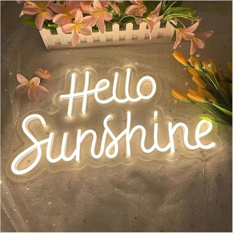Lampe néon « Hello Sunshine » pour chambre de fille (1/5)