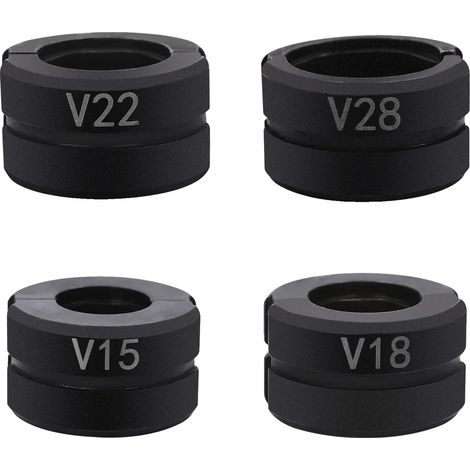 Mordazas para engarzar tuberías, construcción de acero resistente, compatibilidad versátil, color negro. (1/2)