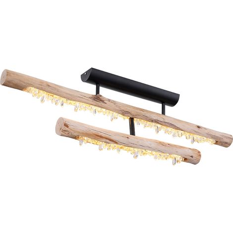 Globo Felicitas Plafonnier semi-encastré en bois LED 3000K (1/4)