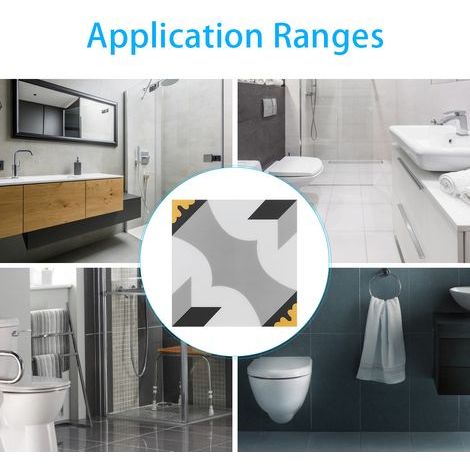 20 Autocollants Carreaux Céramique Adhésifs Imperméables Antidérapants pour Mur et Sol Cuisine Salle de Bain (1/5)