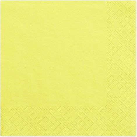 Serviettes trois couches, jaune, 33x33cm (1 paquet / 20 pièces) (1/2)
