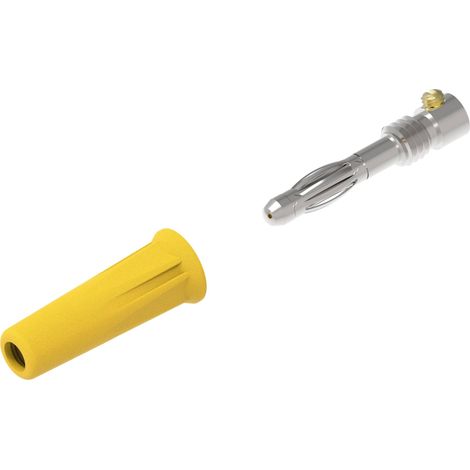Electro PJP 1060-C-CD1-J Fiche banane mâle, droit Ø de la broche: 4 mm jaune 1 pc(s) (1/2)