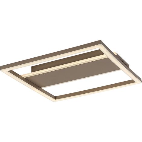 Plafonnier LED moderne géométrique gris-beige 24W Glavian Rabalux (1/5)