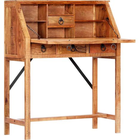 Maison Exclusive - Schreibtisch 90×40×107 cm Massivholz Akazie (1/5)