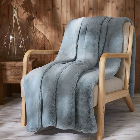 Plaid fourrure chaud bleu 140x200 Odin