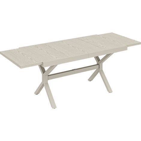 Tavolo da Giardino Allungabile 154-214x85x73 cm per 8-10 Persone in Alluminio e Acciaio Grigio (1/5)