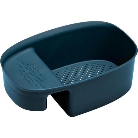 Cestini di scarico della cucina, cestello per lavandino sospeso, supporto per scolapiatti, ripiano portaoggetti sospeso, porta spugna, cestello di scarico del lavandino (blu) (1/5)