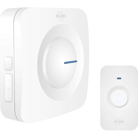 Elro DB3000 Set di campanello senza fili - con ricevitore a batteria - Bianco