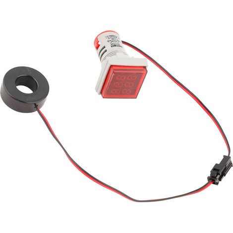 LED-Digitalanzeige für Wechselspannungs- und Strommesser, 22 mm, 0-100 A (rot) (1/5)