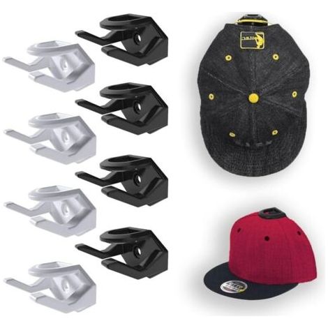 8 crochets muraux pour casquettes, crochet adhésif pour casquettes, support mural, crochet pour casquettes de baseball, fixatio (1/5)