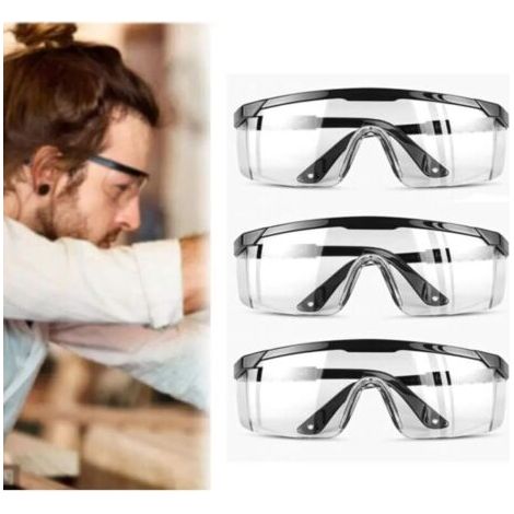 3 Lunettes De Protection Anti-Buée et UV Lunettes et Anti-Rayures pour Les lieux de Travail,Construction,Bricolage,Laboratoire (1/5)