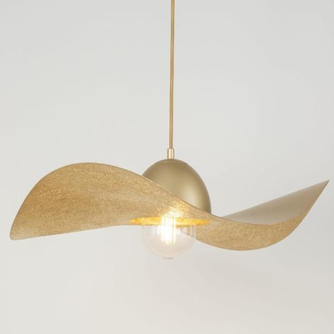 Suspension Kapello chapeau métal doré Ø55 E27 15W Sigma (1/3)