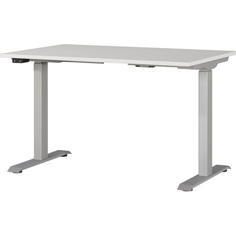 Schreibtisch 120cm, elektrisch höhenverstellbar, grau/silber, JESOLO-01 (1/3)