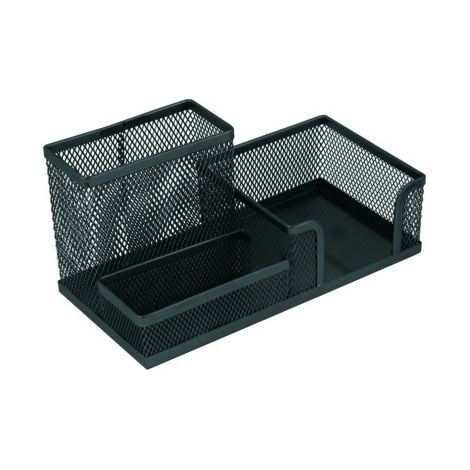Organizzatore da scrivania MW-218/GR-093 in rete metallica nera