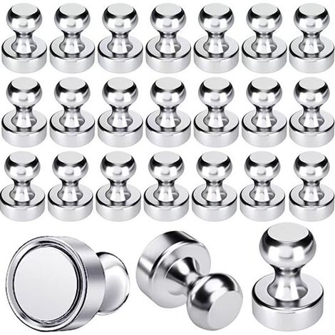 Magneti al neodimio super potenti, set da 18 magneti conici, mini magneti in metallo, puntine da disegno. Adatti per lavagne magnetiche e frigoriferi (12 x 16 mm). (1/5)