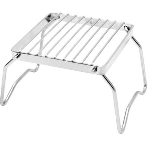 Faltbarer Grill, tragbarer, leichter, faltbarer Holzkohlegrill aus Edelstahl für Picknick, Wandern, Camping