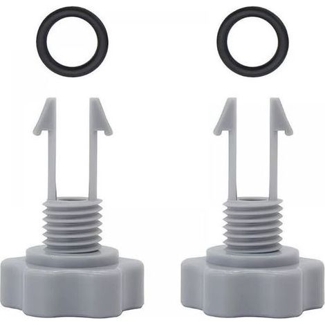Lot de 2 soupapes de décharge d'air et joint torique de rechange pour pompe de filtration Intex 10460 10264 (1/5)