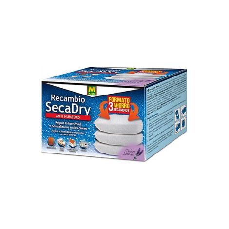 3er-Pack Secadry Anti-Feuchtigkeits-Nachfüllpackungen 3x450g Lavendel 231484 Masso (1/2)
