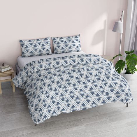 Housse de Couette Microfibre imprimée triangoli Double (1/4)