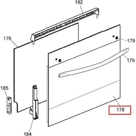 Candy – Vitre extérieure pour four – Pièce détachée compatible FCS100X, FCS605X – Verre trempé résistant à la chaleur – Dimensions 50x40cm