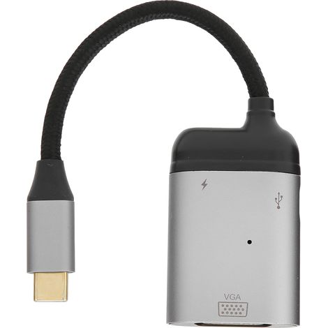 Adaptateur USB-C vers VGA 1080P 60Hz avec Charge PD pour Ordinateur Portable et Projecteur (1/5)