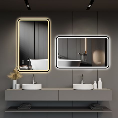 Specchio LED da bagno 60 x 100 cm, antiappannamento, 3 colori, dimmerabile HAVRYA (1/5)