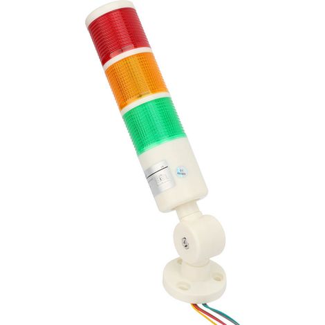 Rot/orange/grüne LED-Signalleuchte für CNC-Maschine, Alarm mit akustischem Signalgeber, 24 V DC, industrielle Warnleuchte (1/5)