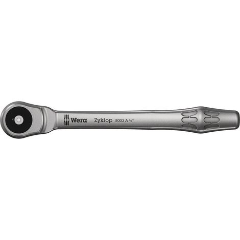 Wera 8003 A Zyklop Metal-Knarre mit Durchsteckvierkant mit 1/4"-Antrieb - 004003