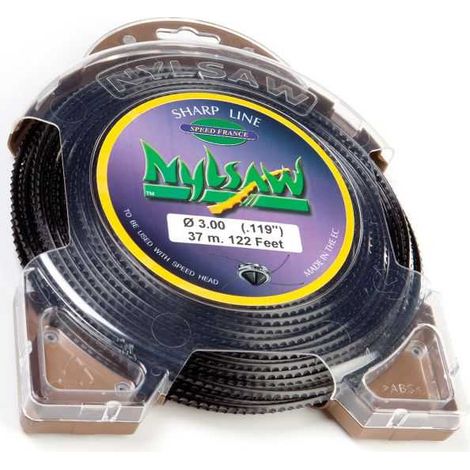 Matijardin – Fil débroussailleuse cranté 3 mm x 37 m – Nylon renforcé pour coupe précise – Compatible débroussailleuses et rotofils