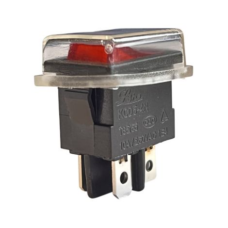 KCD5-4N Mini Wippschalter 4Pin 250V 10A und Spritzwassergeschützt (1/4)