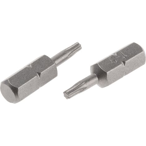 Embout de vissage RS PRO Torx, T9, L. 25 mm, Acier chrome vanadium ( Prix pour Lot de 5 )