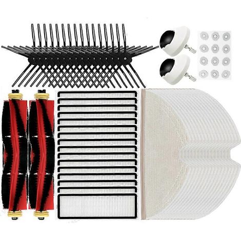 Filtre pour aspirateur brosse pour aspirateur Filtre de brosse pour aspirateur filtre de Brosse Mops HEPA Filtres pour Roborock S5 S50 S502 S55 S6 Pure S60 S65 E5 Aspirateur Accessoires (1/5)