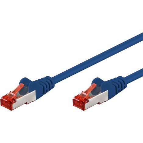 INTELLINET Cavo di rete Patch in CCA Schermato Cat. 6 Blu S/FTP 0,5 m Bulk