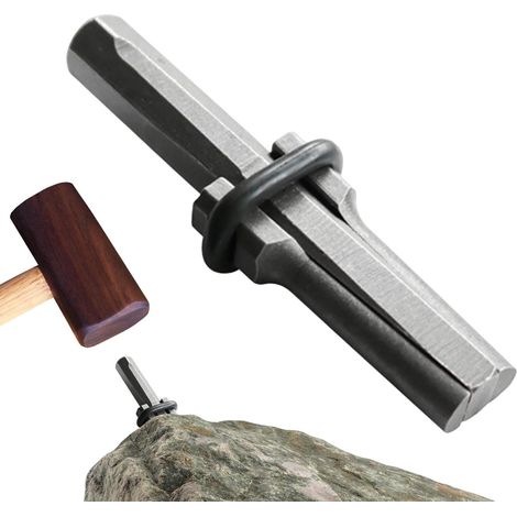 Schwerer Eisenkeil Felsspaltwerkzeug Professioneller