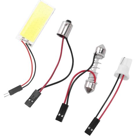 Ampoule LED T10 501 W5W BA9S Festoon Dome 36, panneau lumineux blanc pur (1/5)