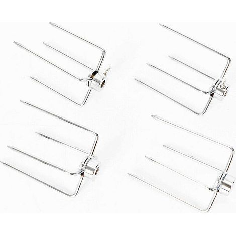 Lot de 4 fourchettes à brochettes pour rtisserie
