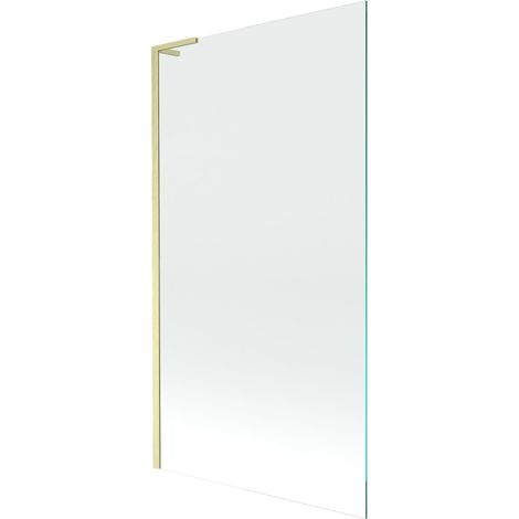 Mexen Next L paratia da vasca 1-anta 100 x 150 cm, trasparente, oro spazzolato - 895-100-000-03-00-55 (1/5)