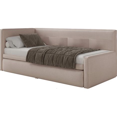 Selsey Nesmi - Polsterbett mit Bettkasten, Beige, 90x200 cm (1/5)