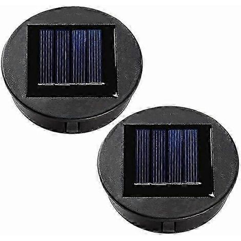 2 pièces de panneaux solaires auxiliaires avec un panneau solaire à LED pour décoration de jardin à faire soi-même (1/5)
