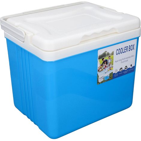 Glacière portable 6L grande capacité multifonctionnelle, garde les aliments et les boissons au frais. Étui isotherme rigide pour boissons glacées et aliments (bleu). (1/5)