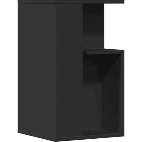Maison Exclusive - Mesa auxiliar madera de ingeniería negro 35x35