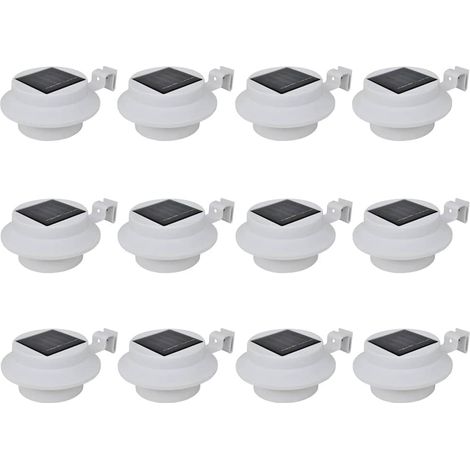 Maison Exclusive - Lampade Solari da Esterno per Recinzioni 12 pz LED Bianco (1/5)