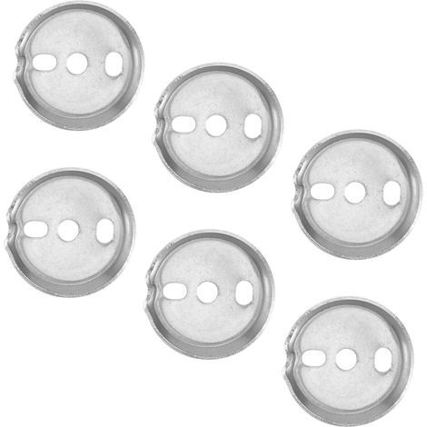 Ensemble de 6 supports porte-serviettes ronds en acier inoxydable avec vis fixation résistantes à (1/5)