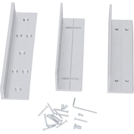 Rosvola Serrure magnétique électrique, support Z L, Force de maintien de 180KG, ensemble électromagnétique en alliage d'aluminium de 168mm pour porte intérieure (1/5)